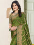 Deeva Sarees Olive Green Silk Saree